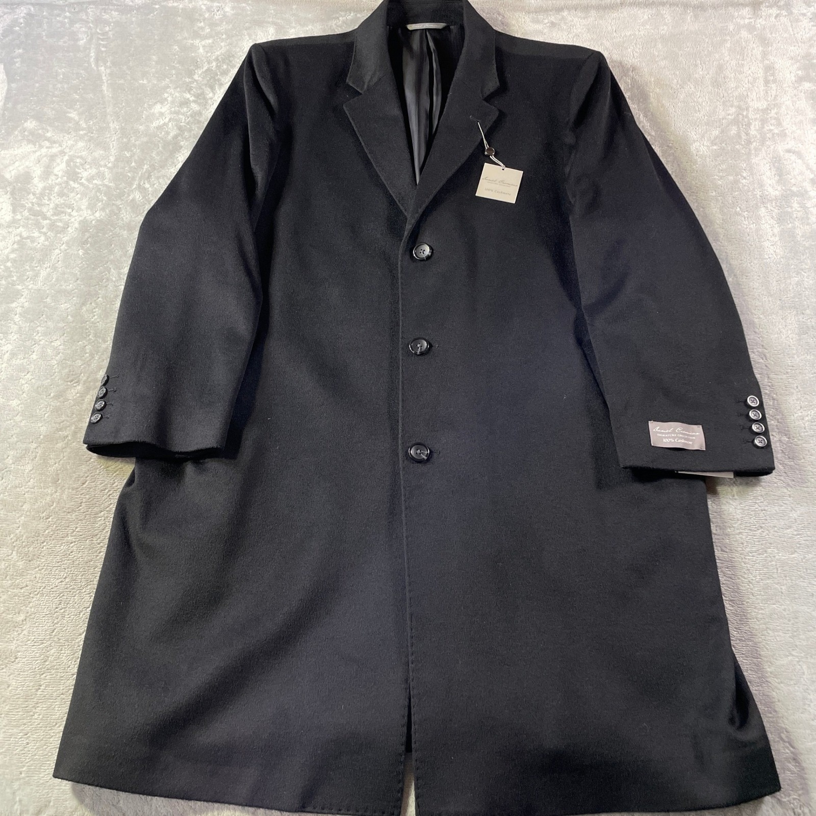 Daniel Cremieux Signature Overcoat Mens 50r Black 100% Cashmere Luxury $995
